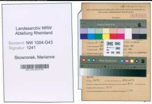 Entnazifizierung Marianne Skowronek , geb. 28.03.1922 ()