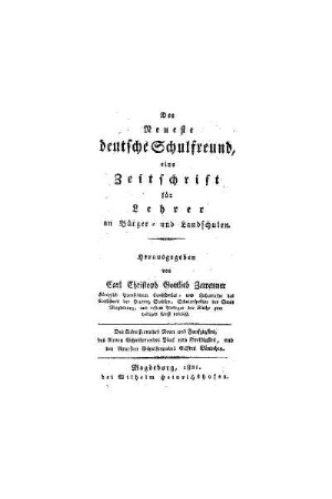 11: Der neueste deutsche Schulfreund - 1821