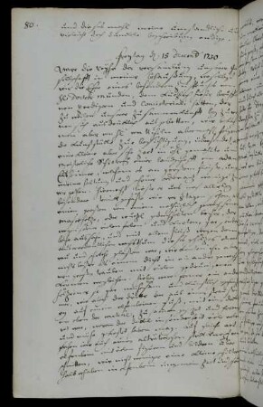 Freytag d 15 Decemb 1730