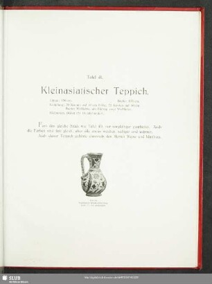 Tafel 41. Kleinasiatischer Teppich