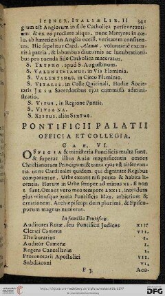 Pontificii Palatii officia et collegia