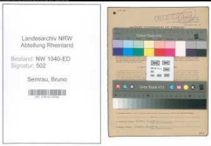 Entnazifizierung Bruno Semrau , geb. 31.10.1900 ()