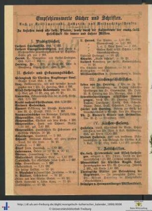 Empfehlenswerte Bücher und Schriften.