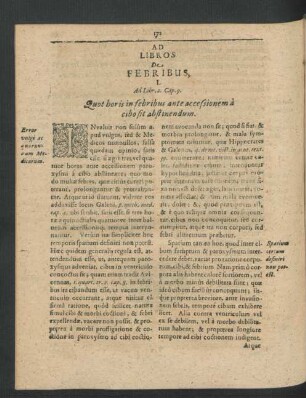 Ad Libros De Febribus.