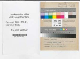 Entnazifizierung Walther Frenzel, geb. 24.12.1895 (Angest.)