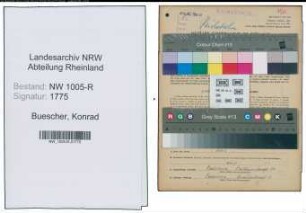 Entnazifizierung Konrad Buescher , geb. 31.01.1897 (Hilfsschlosser)