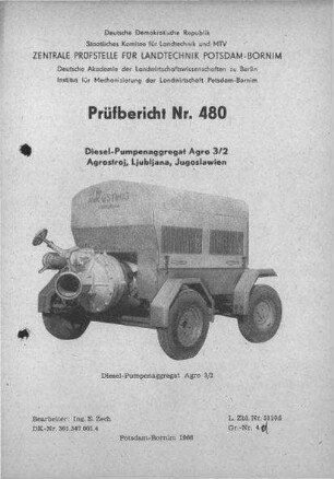 Diesel-Pumpenaggregat Agro 3/2