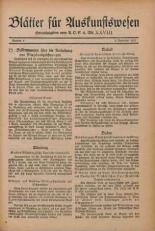 6.1917: Blätter für Auskunftswesen