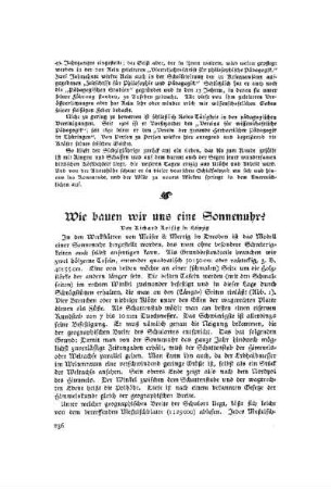 Wie bauen wir uns eine Sonnenuhr?
