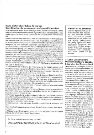 Heute Impfen ist der Schutz für morgen ...