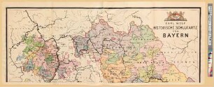 Historische Schulkarte von Bayern