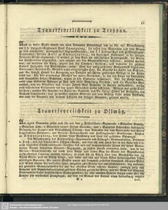 Trauerfeyerlichkeiten zu Troppau