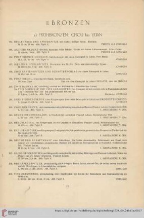 II. Bronzen (Nr. 194-321)