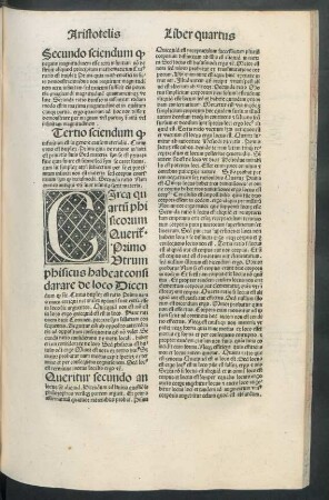 Circa quartum phisicorum ...