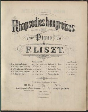Rhapsodies hongroises : pour le piano, 3. Rhapsodie hongroise No. 3 : Au Comte Leo Festetics