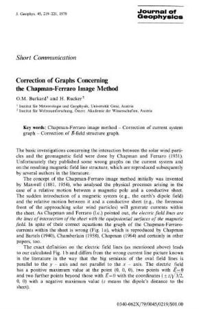 Correction of graphs concerning the Chapman-Ferraro image method