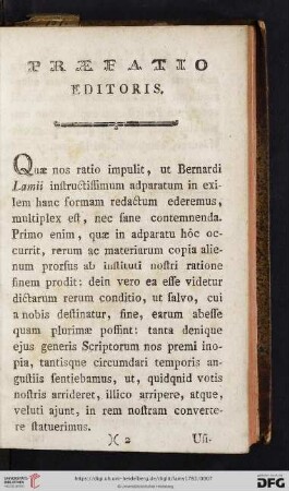 Praefatio Editoris