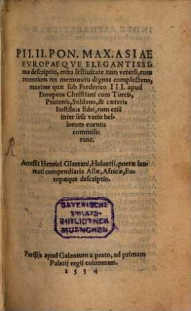 Asiae Europaeque elegantissima descriptio