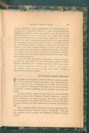 El Concurso Literario Municipal