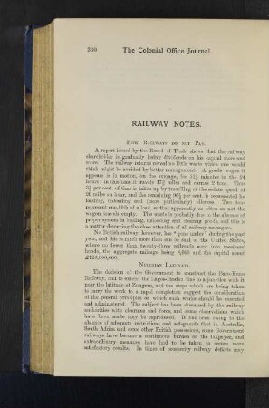 Railway Notes