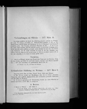 Livländischer Städtetag zu Wolmar. - 1477 März 2.