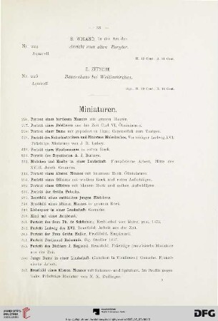 Miniaturen (Nr. 226-278)