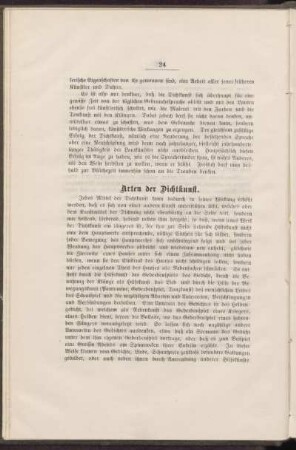 Arten der Dichtkunst.