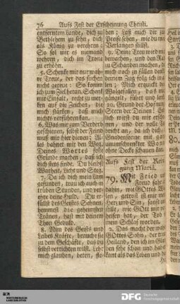 Aufs Fest der Reinigung Mariä.