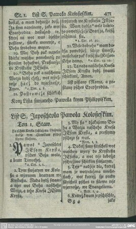 List S. Japoschtoła Pawoła Koloßeskim