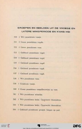 Groepen en Beelden uit de Vroege en Latere Mingperiode en K’ang Hsi (Nr. 530-579)