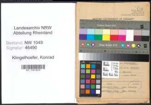 Entnazifizierung Konrad Klingelhoefer , geb. 24.02.1902 (Schlosser)