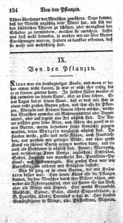IX. Von den Pflanzen