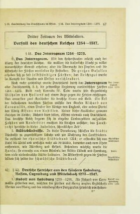 Dritter Zeitraum des Mittelalters. Verfall des deutschen Reiches 1254-1517