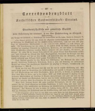 Correspondenzblatt des Kurhessischen Landwirthschaft-Vereins