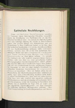 Ephitale Neubildungen.