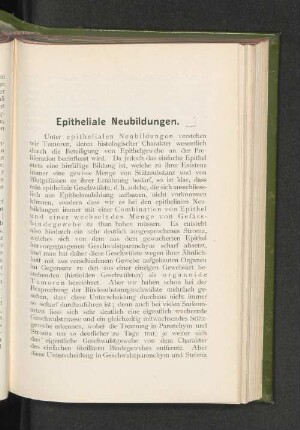 Ephitale Neubildungen.
