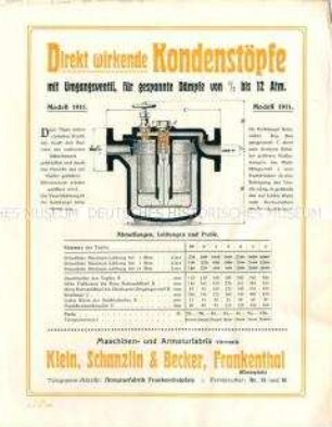 Doppel-Ventil-Kondenstöpfe