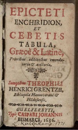 Epicteti Enchiridion