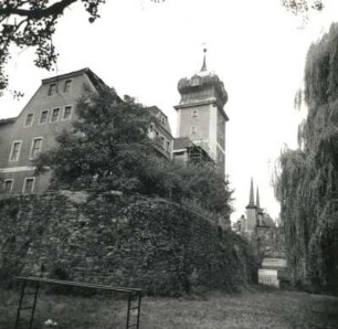 Delitzsch. Schloss (Museum). Wohl 14. Jh. beg., 17. Jh. Ansicht von Südwesten