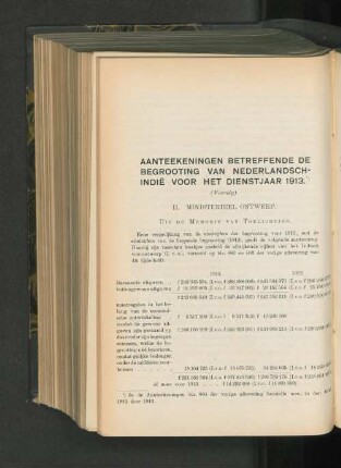 Aanteekeningen betreffende de begrooting van Nederlandsch-Indie voor het dienstjaar 1913