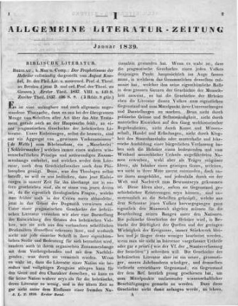 1839: Allgemeine Literatur-Zeitung