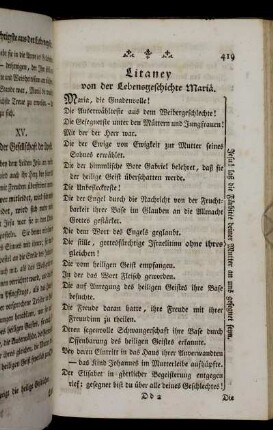 Litaney von der Lebensgeschichte Mariä.