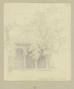 Partie des Kreuzgangs der Stiftskirche in Aschaffenburg