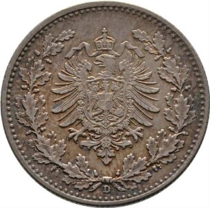 Münze, 50 Pfennig, 1877