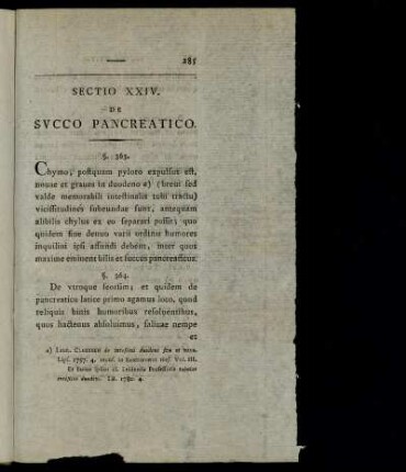 Sectio XXIV. De Succo Pancreatico