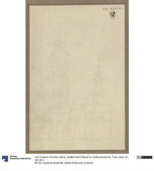Berlin, Spittelmarkt. Entwurf zur Gertraudenkirche. Turm