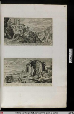Tempelruine in italienischer Landschaft