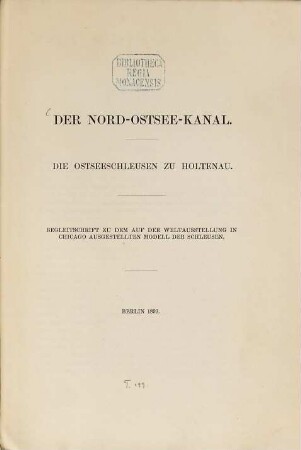 Der Nord-Ostsee-Kanal, 3
