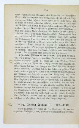 22. Friedrich Wilhelm III. 1797-1840