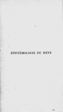 Épistémologie du rêve